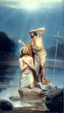 El bautismo de Cristo religión Carl Heinrich Bloch Pinturas al óleo